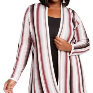 Inc Plus Size Striped Duster Cardigan, Created for Macy's